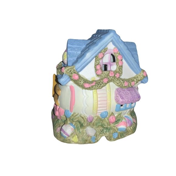 Easter Village Flower Shop House Ceramic Building - Picture 4 of 6